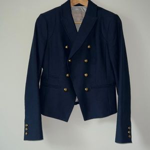 Banana Republic Size 4 Navy Nautical Blazer with Gold Buttons